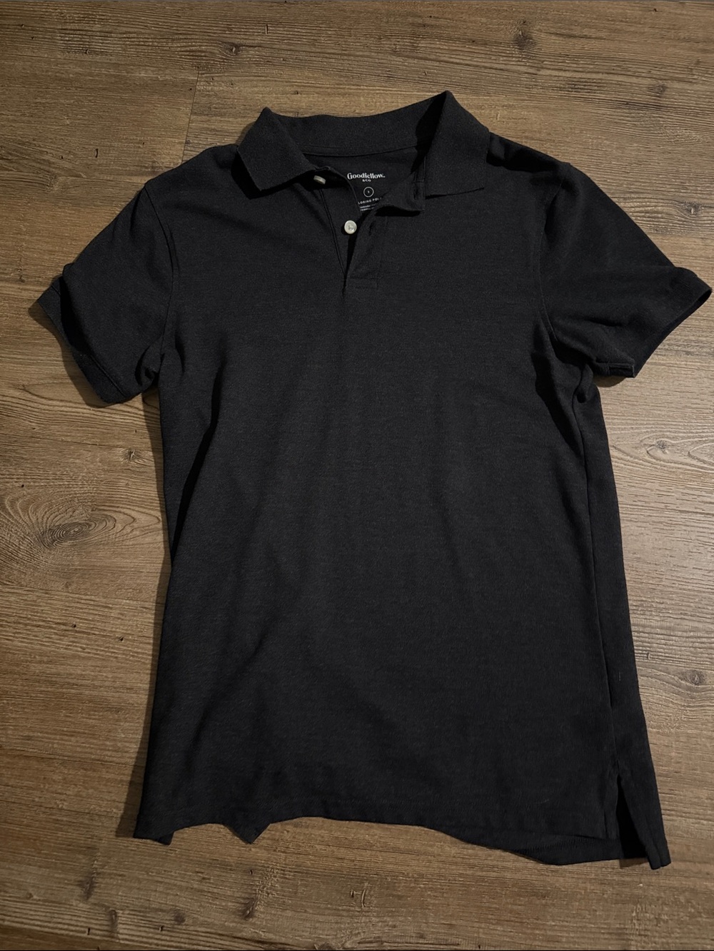 Goodfellow & Co Charcoal Gray Black Short-Sleeve Polo